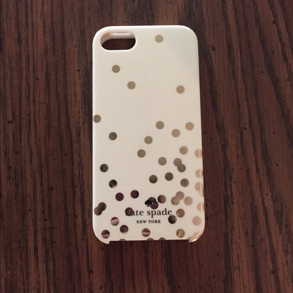 Kate Spade Confetti Gold and White case for iPhone