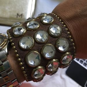 Betsy Johnson Crystal Studded Bracelet