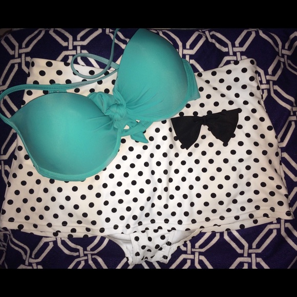 Plus size high wasted swim suit