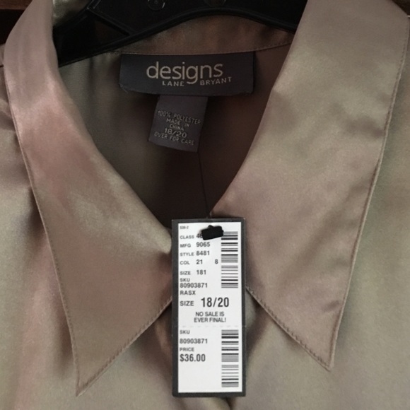 Silky button down dress blouse NWT - Picture 2 of 3