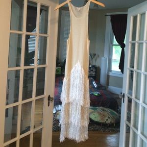 White fringe dress