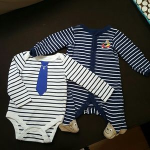 Circo onesies and carters newborn pajamas.
