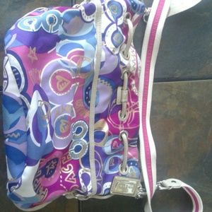 Coach purse poppy colorful