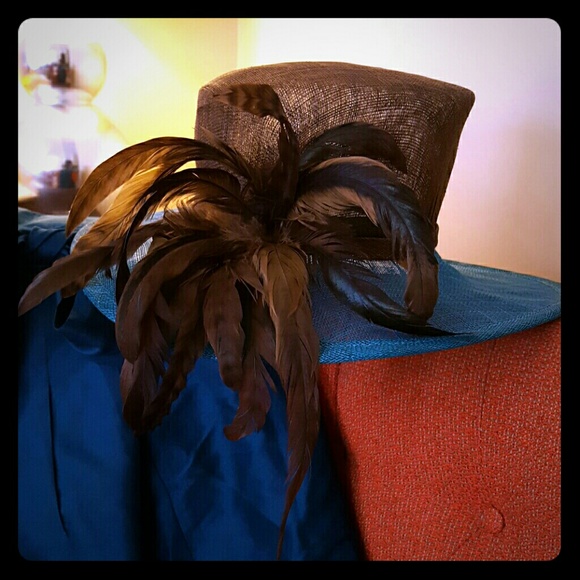 Gorgeous Teal and Chocalate Hat