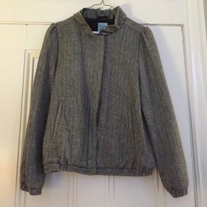 Wool tweed delicate bomber
