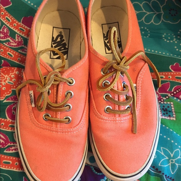 coral colored vans