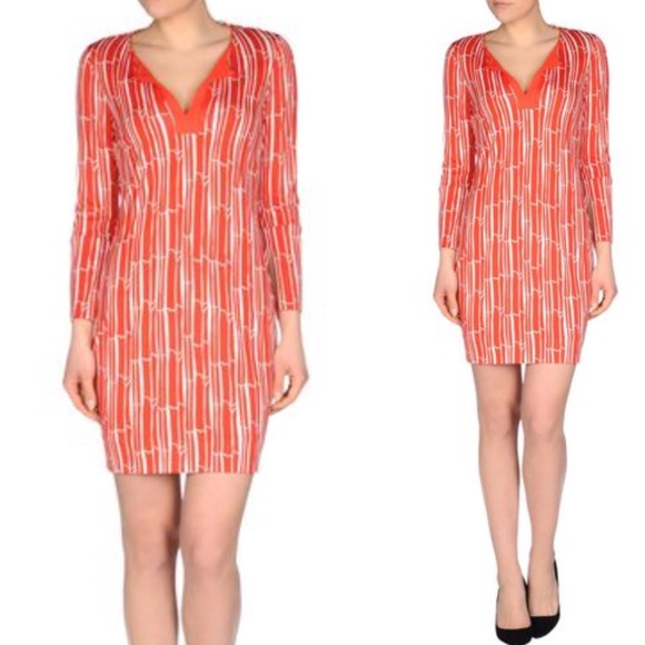 Coral/white Reina Diane Von Furstenberg dress