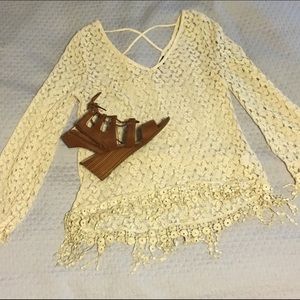 Crochet Cream Colored Top