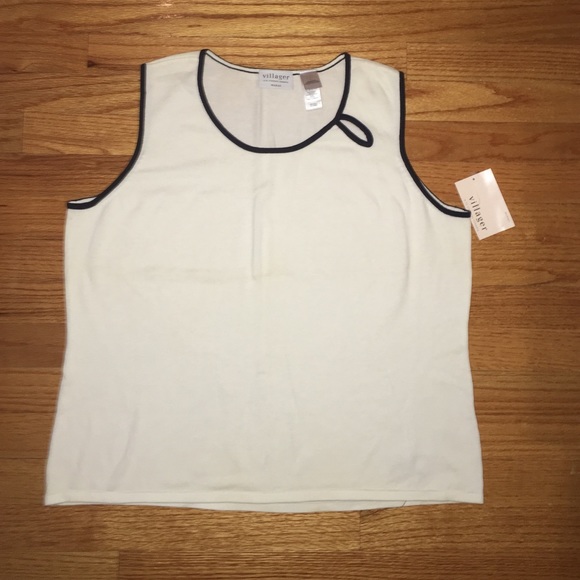White sleeveless top
