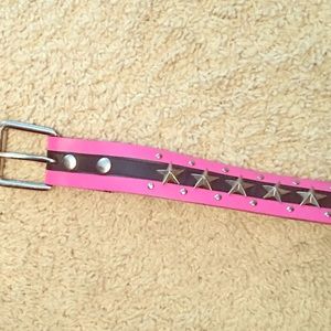 Pink star studded belt