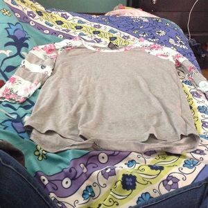 Baseball tee styled floral shirt