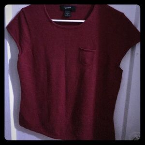 Never Worn Red Cashmere Express Shirt/Top Size XL
