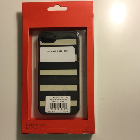 Kate Spade Striped IPhone 5/5s Pocket Case