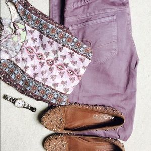 American eagle purple skinny jeans