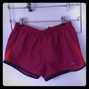 Pink nike running shorts