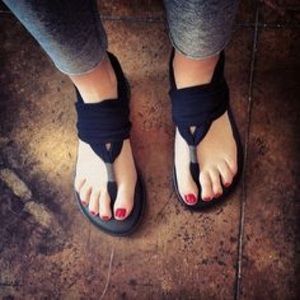 {Sanuk} Yoga Sling Flip Flops in White!