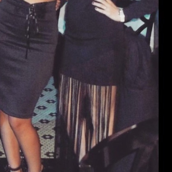 Arden B fringe skirt