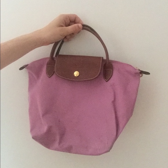 Pink mini Longchamp purse