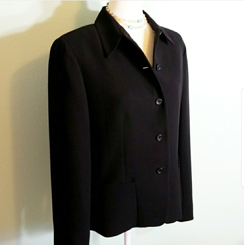 Anne Klein 5 Button Slit Wrist Suit Jacket 12