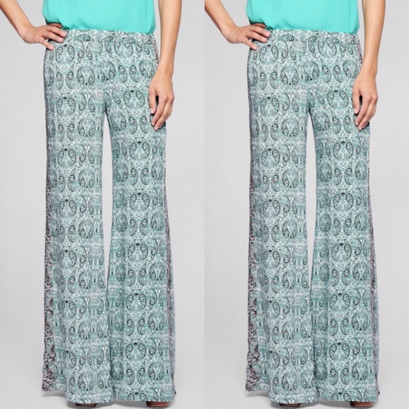Ella Moss Aqua Paisley Robertson Pants