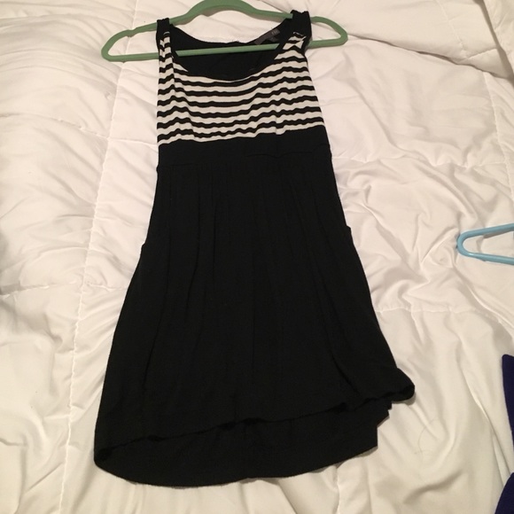 Simple black and white dress