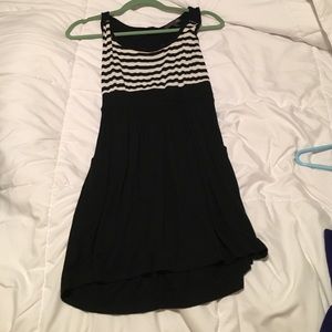Simple black and white dress