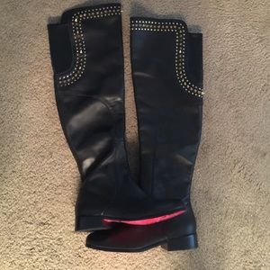 Betsy Johnson studded boots size 7 1/2