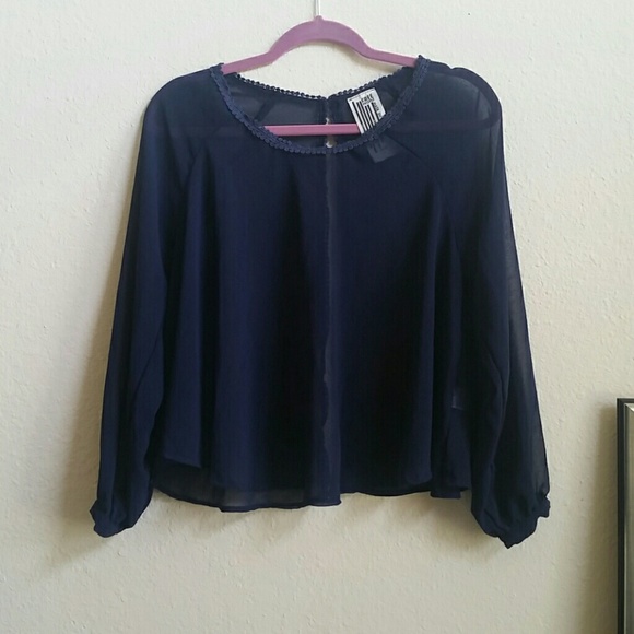 Free People long sleeve sheer top. Size Medium