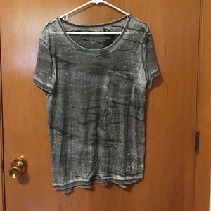 Distressed camo tee