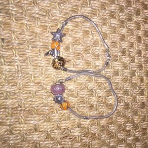 🎉❌SOLD🎉Silver Pandora Look A Like bracelets