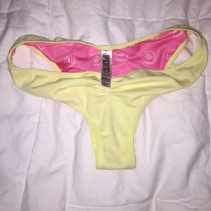 Bright yellow bikini bottoms