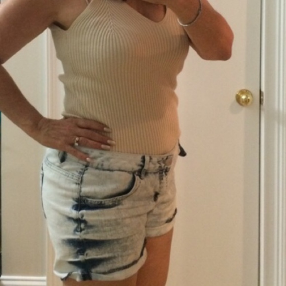 Halogen Vneck Creamy Beige Knit Tank Creamy Beige