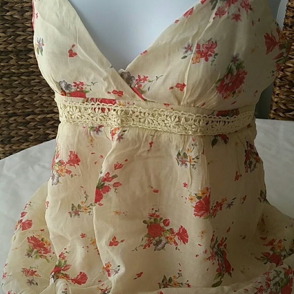 floral print babydoll tank top - Picture 2 of 3