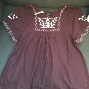 Madewell Alma top size small in plum