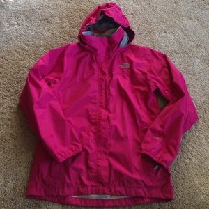 Hyvent hot pink northface rain jacket