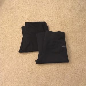 Lot of two black bootcut workout pants