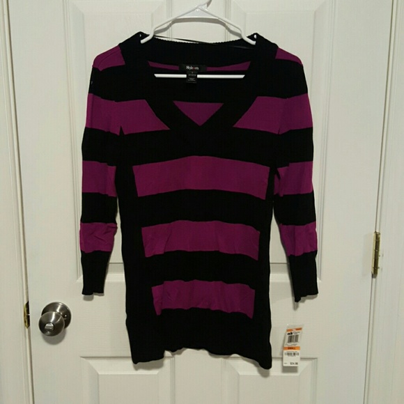 Brand new black and pink sweater