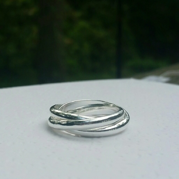 SOLD Stainless Steel Triple Interlocking Ring - Picture 1 of 4
