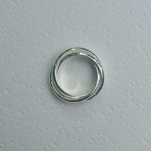 SOLD Stainless Steel Triple Interlocking Ring - Picture 3 of 4