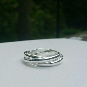 SOLD Stainless Steel Triple Interlocking Ring
