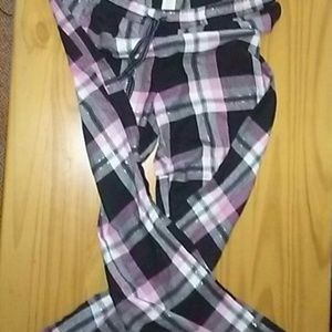 Pink and Black Plaid PJ Pants
