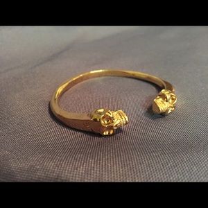 Alexander McQueen Skull Bracelet/ Gold