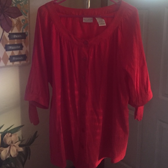 Red tunic top