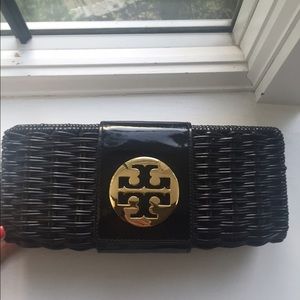 Tory burch black wicked clutch