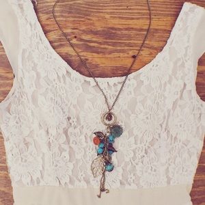 Long Turquoise Stone Bohemian Necklace