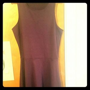 Tank top mid thigh dress whine red color.