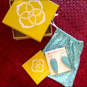 Kendra Scott Skylar earrings in turquoise