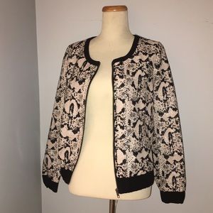 Snake skin printed bomber jacket