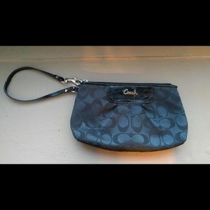 COACH Ashley Pleated Signature Wristlet Wallet