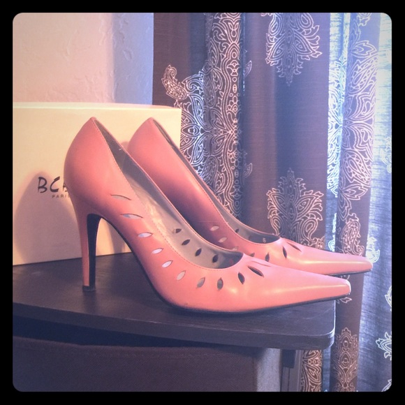 Bcbg pink stiletto with cutouts